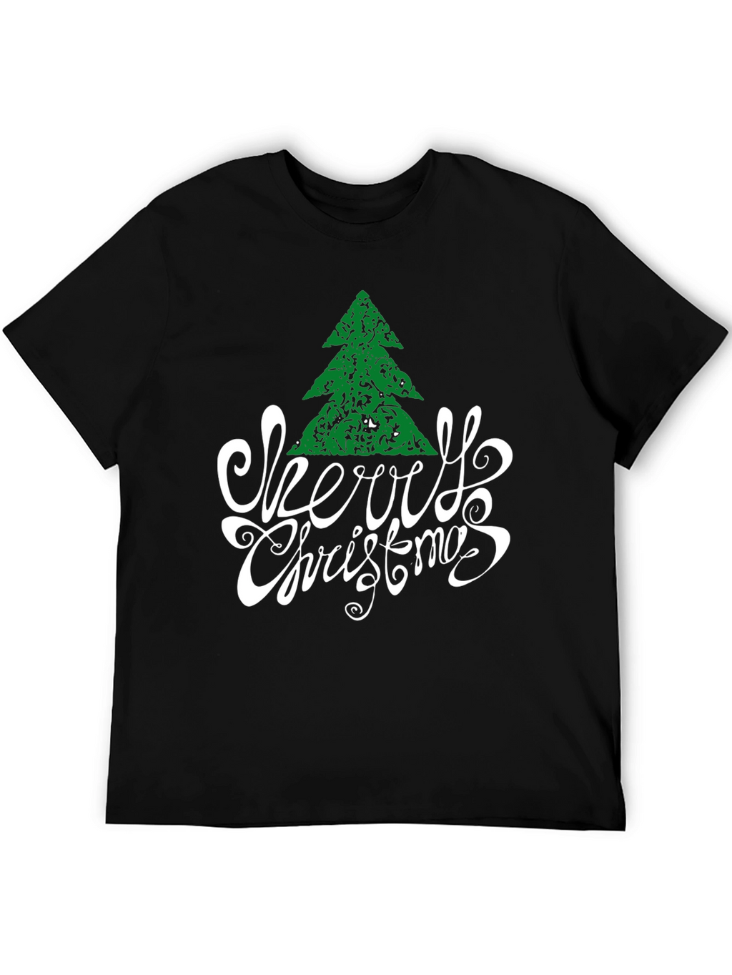 Festive Merry Christmas Tree Graphic Tee