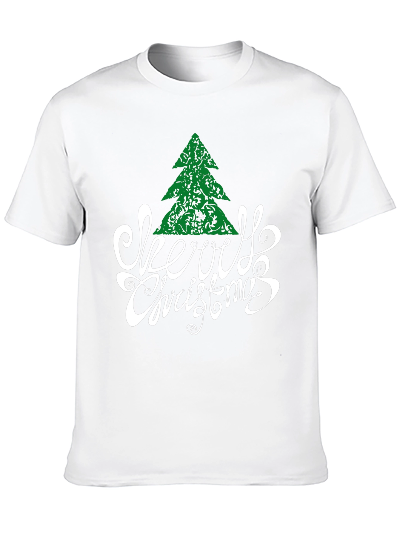 Festive Merry Christmas Tree Graphic Tee