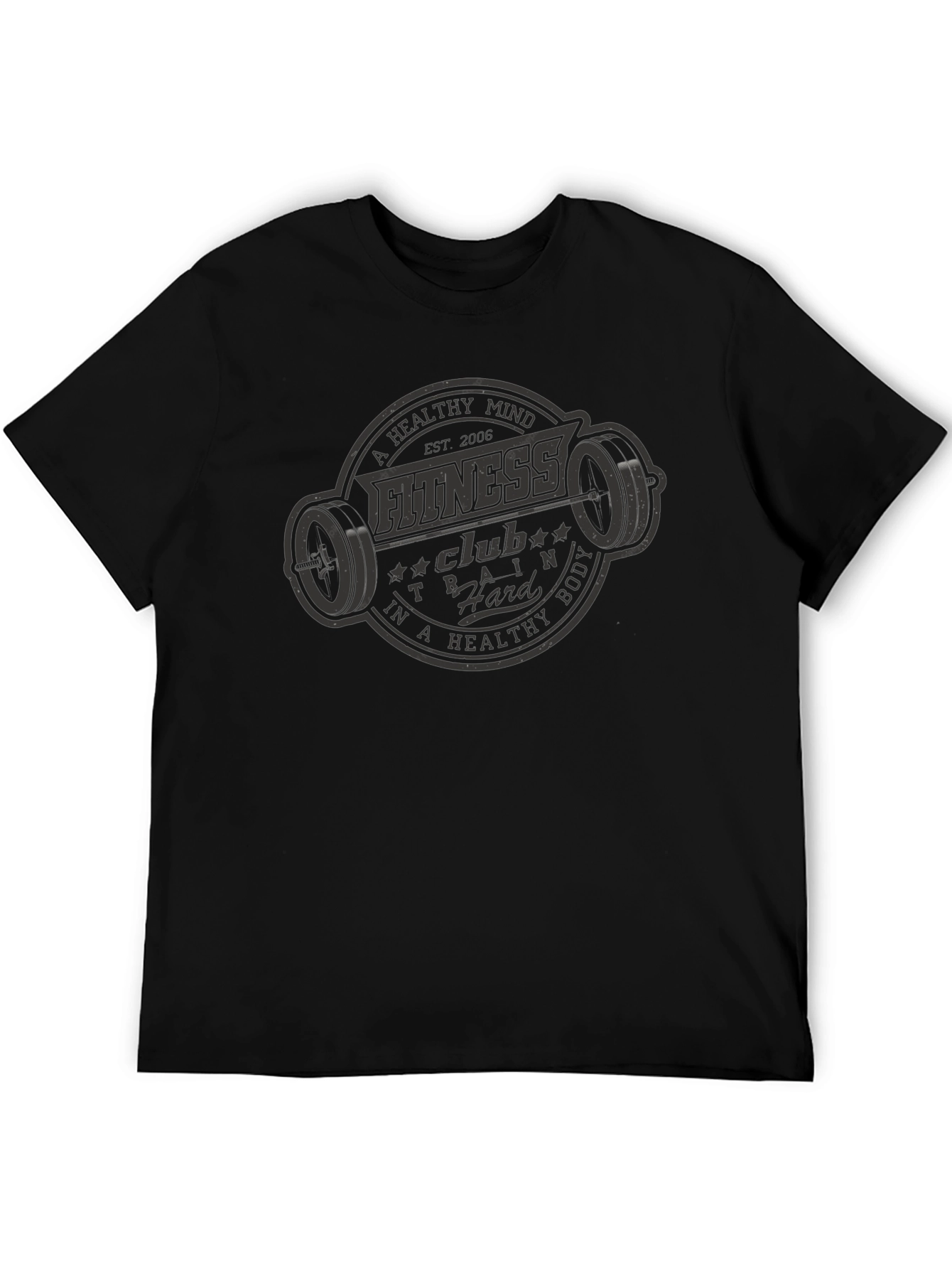 Fitness Club Graphic Tee - Train Hard for a Healthy Body