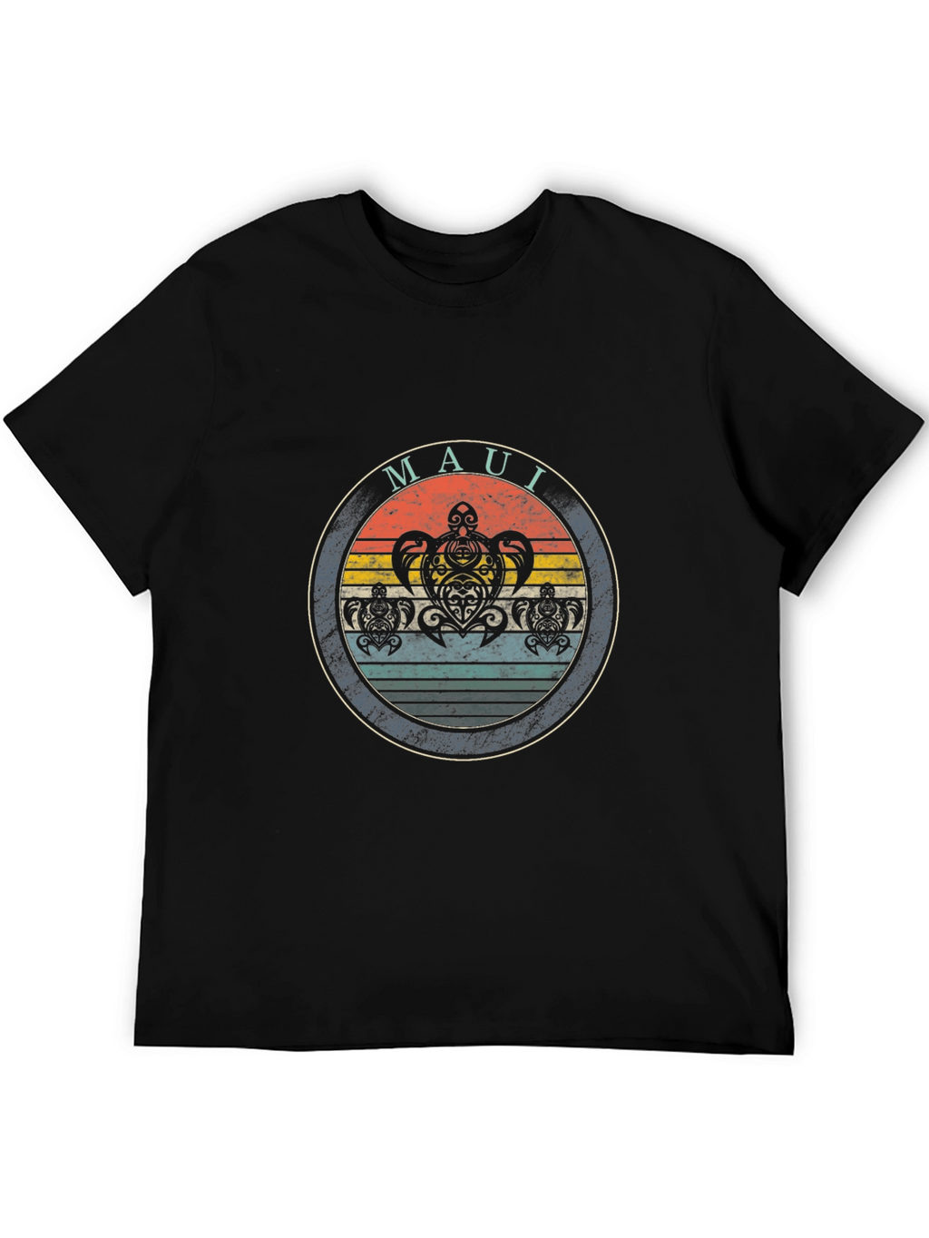 Maui Turtle Graphic Tee - Black