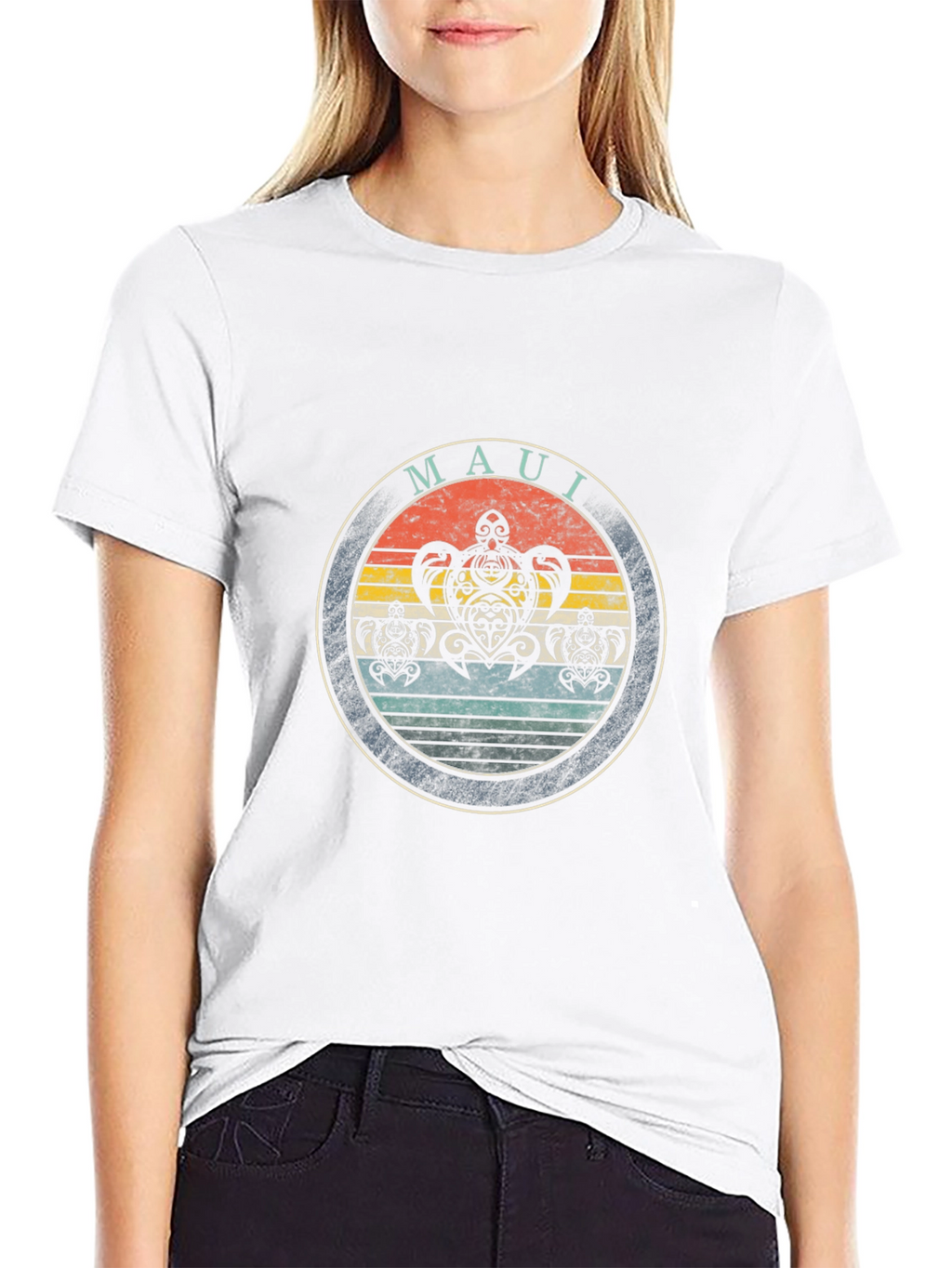 Maui Turtle Graphic Tee - Black