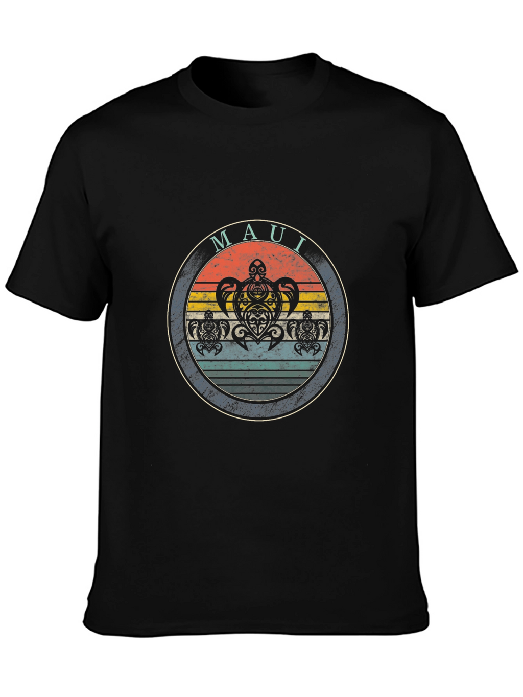 Maui Turtle Graphic Tee - Black