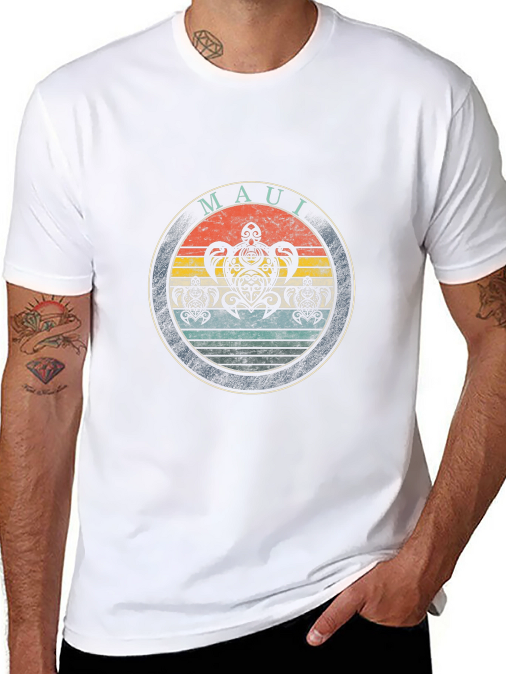Maui Turtle Graphic Tee - Black