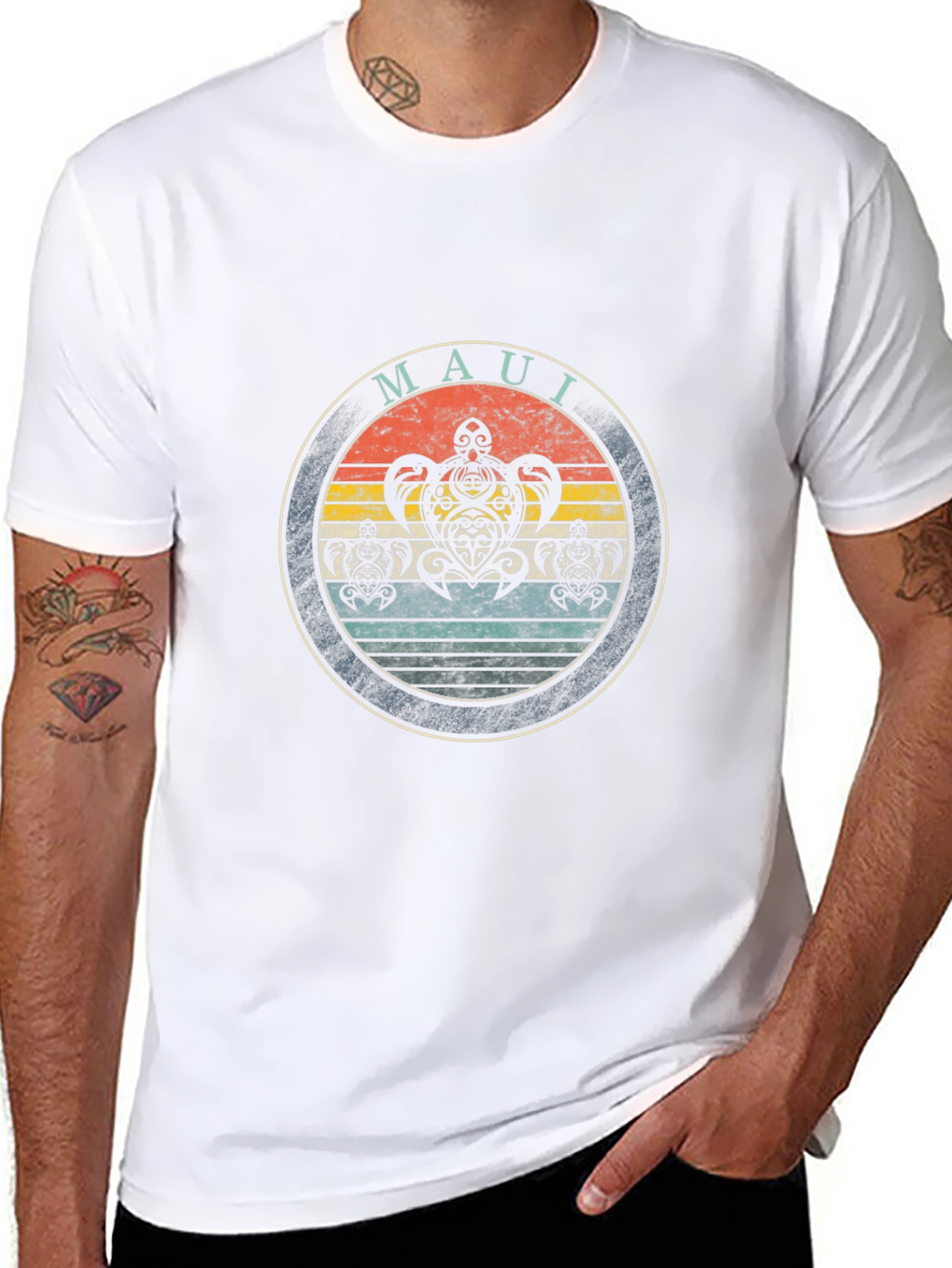 Maui Turtle Graphic Tee - Black