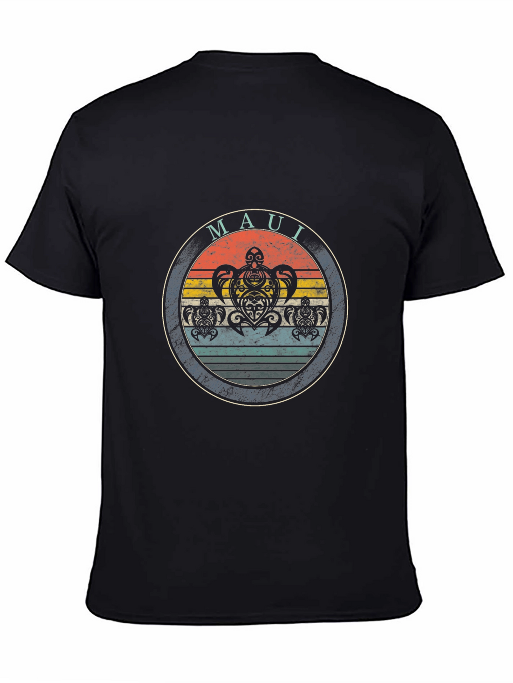 Maui Turtle Graphic Tee - Black