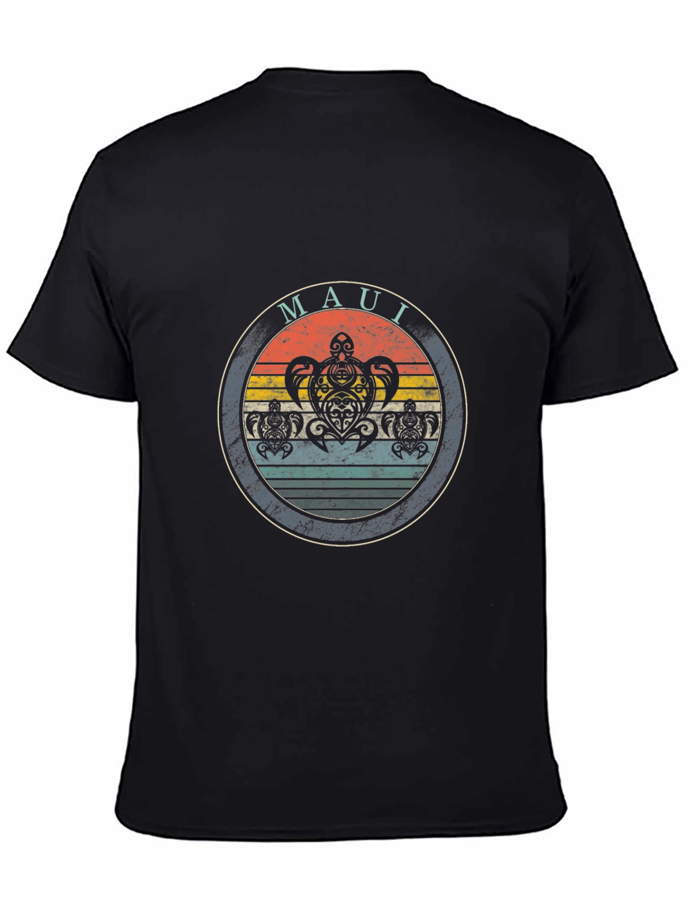 Maui Turtle Graphic Tee - Black