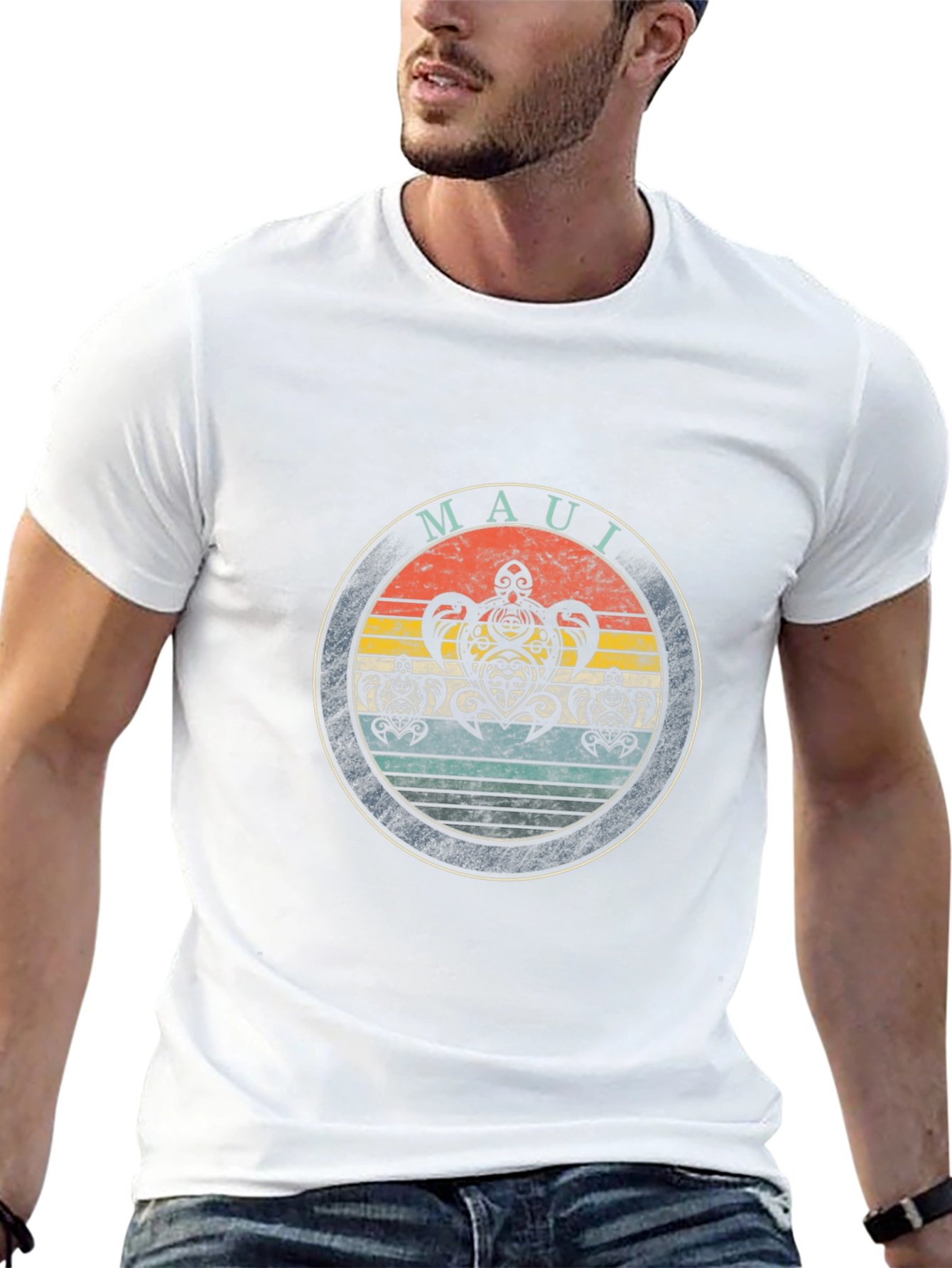 Maui Turtle Graphic Tee - Black