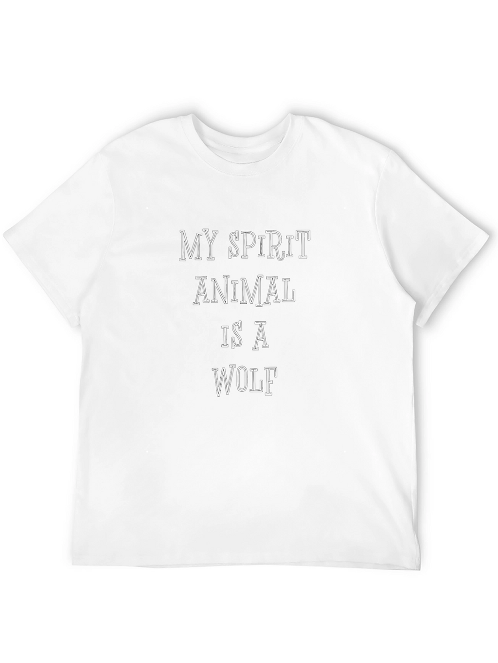 My Spirit Animal Is A Wolf Black T-Shirt