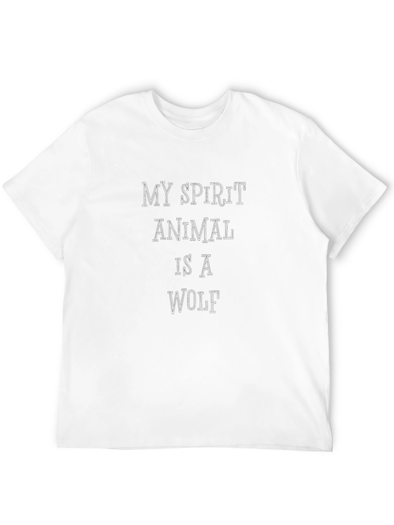 My Spirit Animal Is A Wolf Black T-Shirt