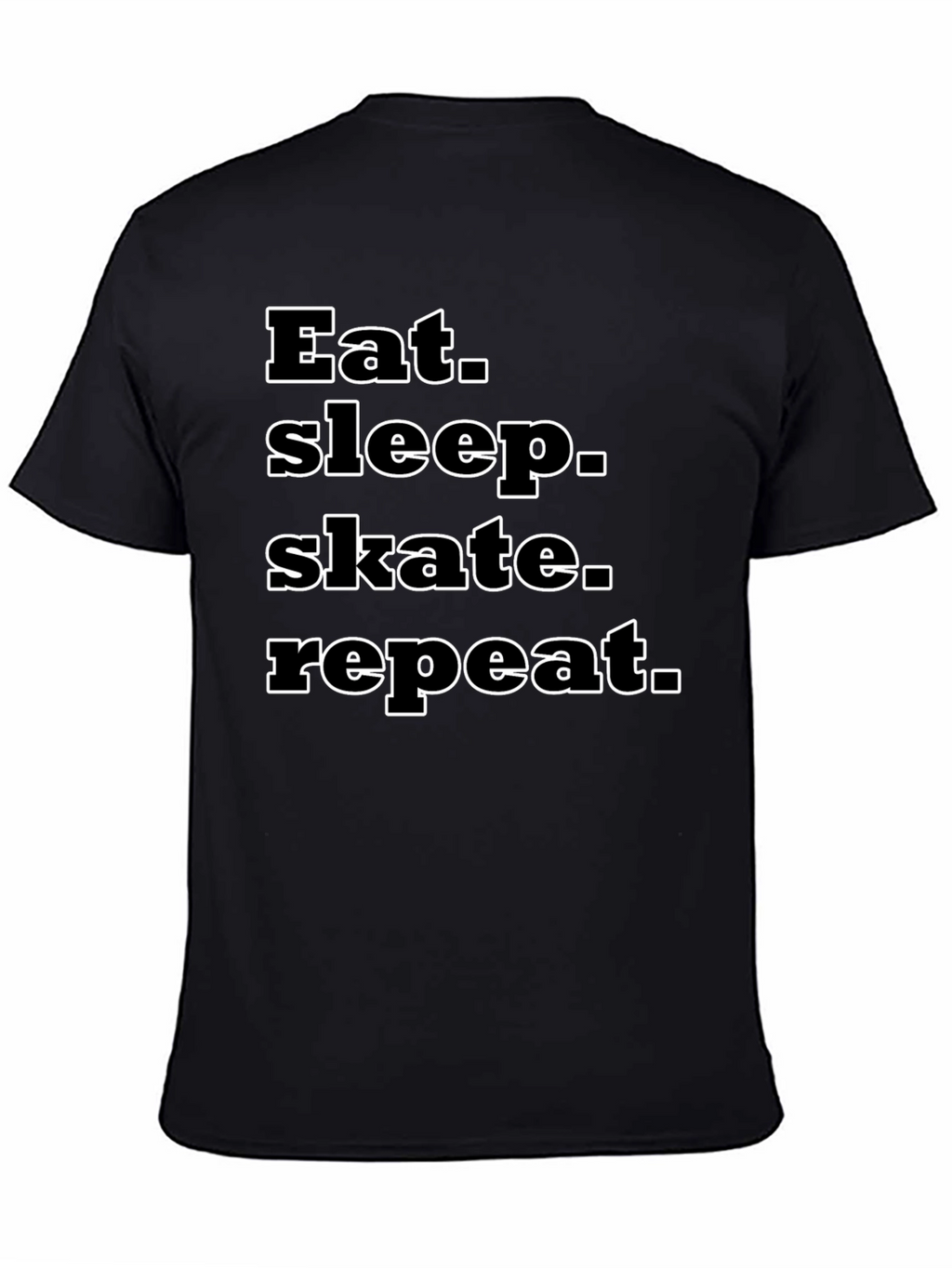 Eat Sleep Skate Repeat Black T-Shirt
