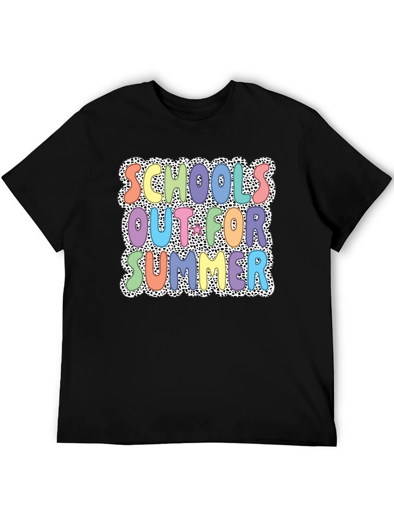 Schools Out For Summer Colorful Graphic Tee