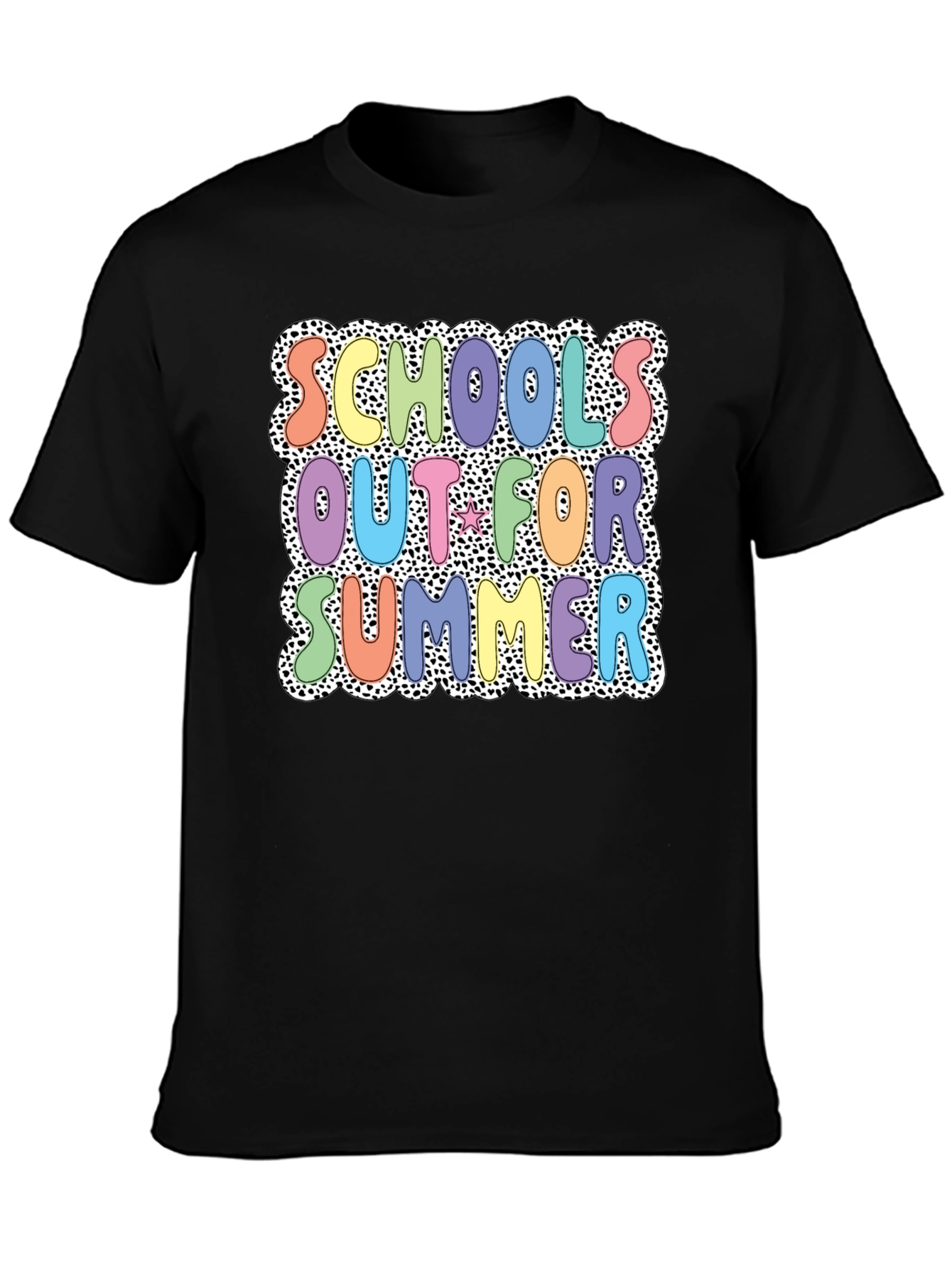 Schools Out For Summer Colorful Graphic Tee