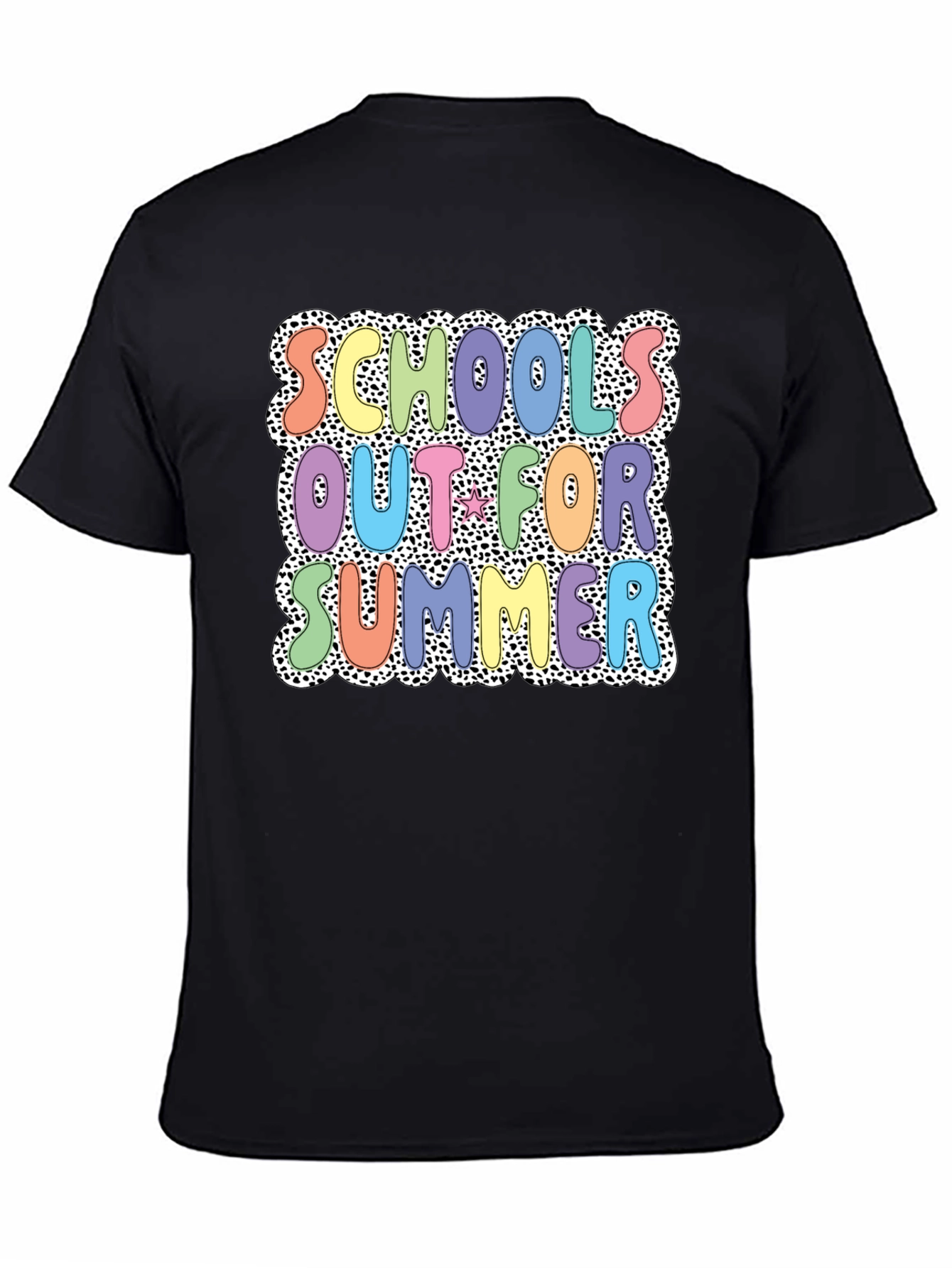Schools Out For Summer Colorful Graphic Tee