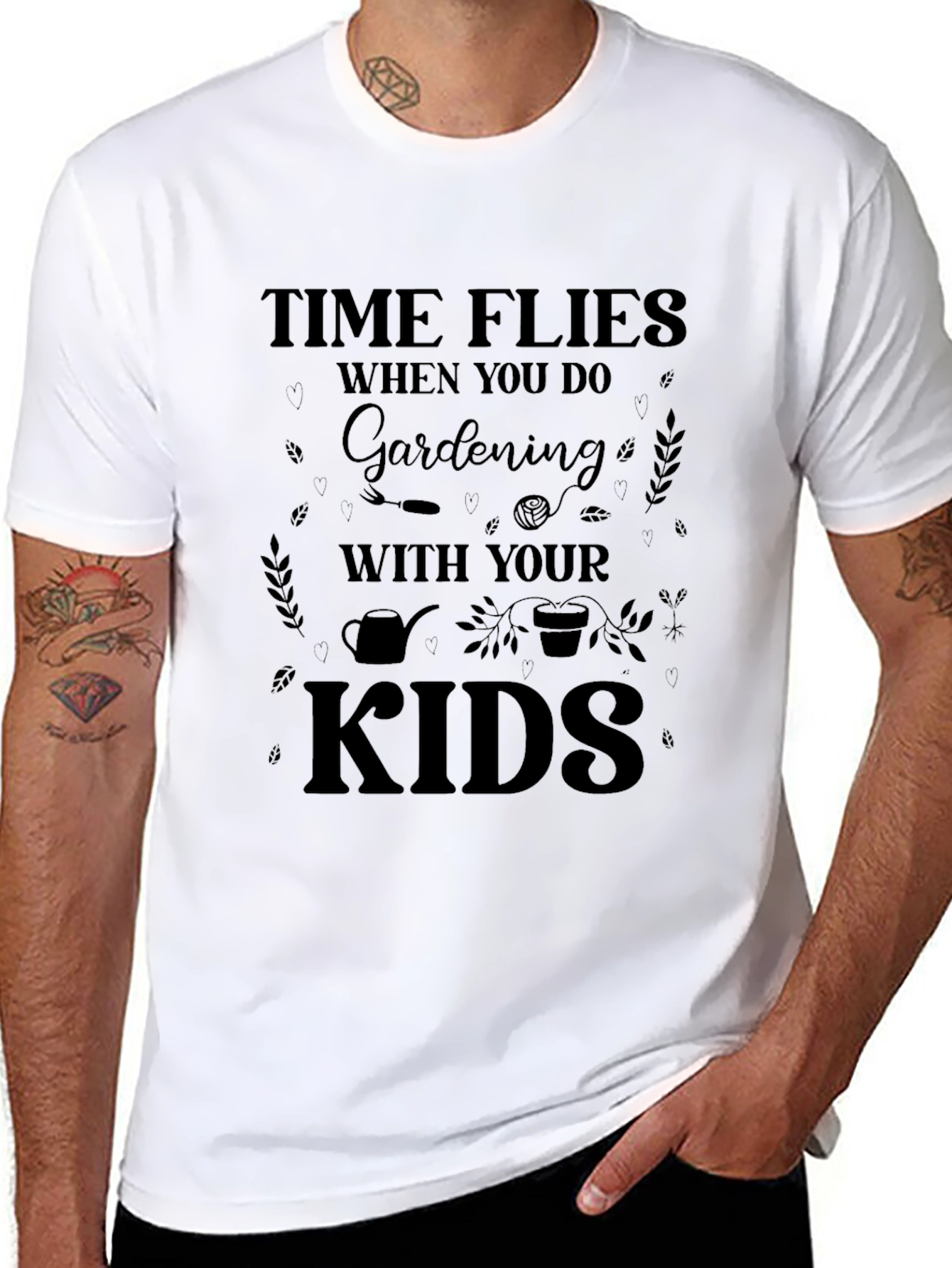 Gardening with Kids Black T-Shirt