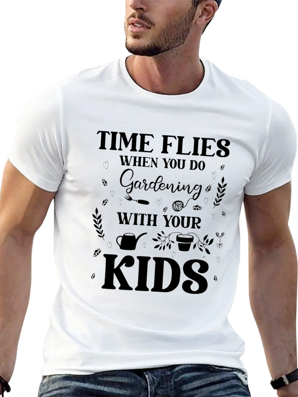 Gardening with Kids Black T-Shirt