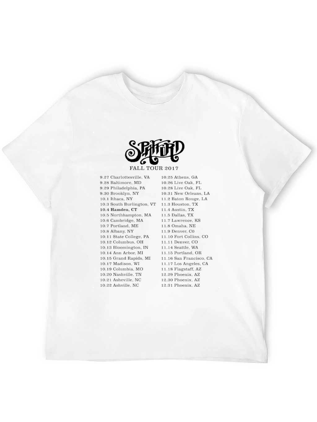 Spafford Fall Tour 2017 T-Shirt