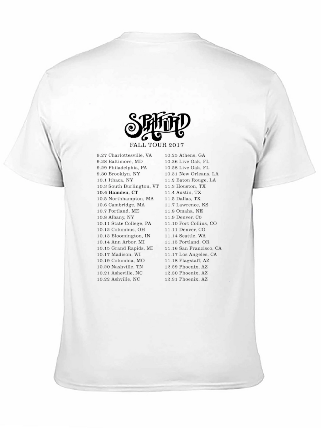 Spafford Fall Tour 2017 T-Shirt