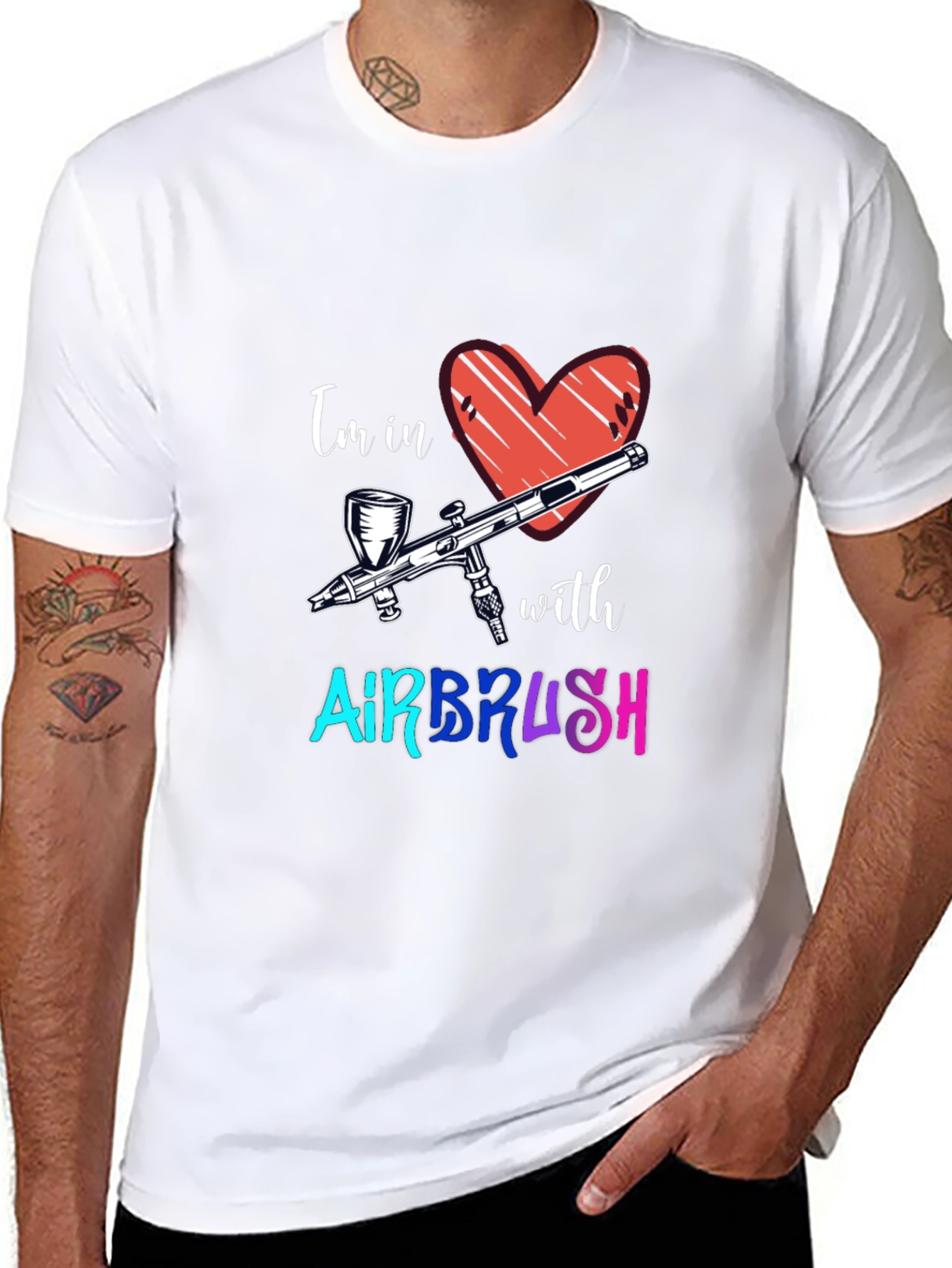 Airbrush Love Graphic Tee - Cool Artist Shirt