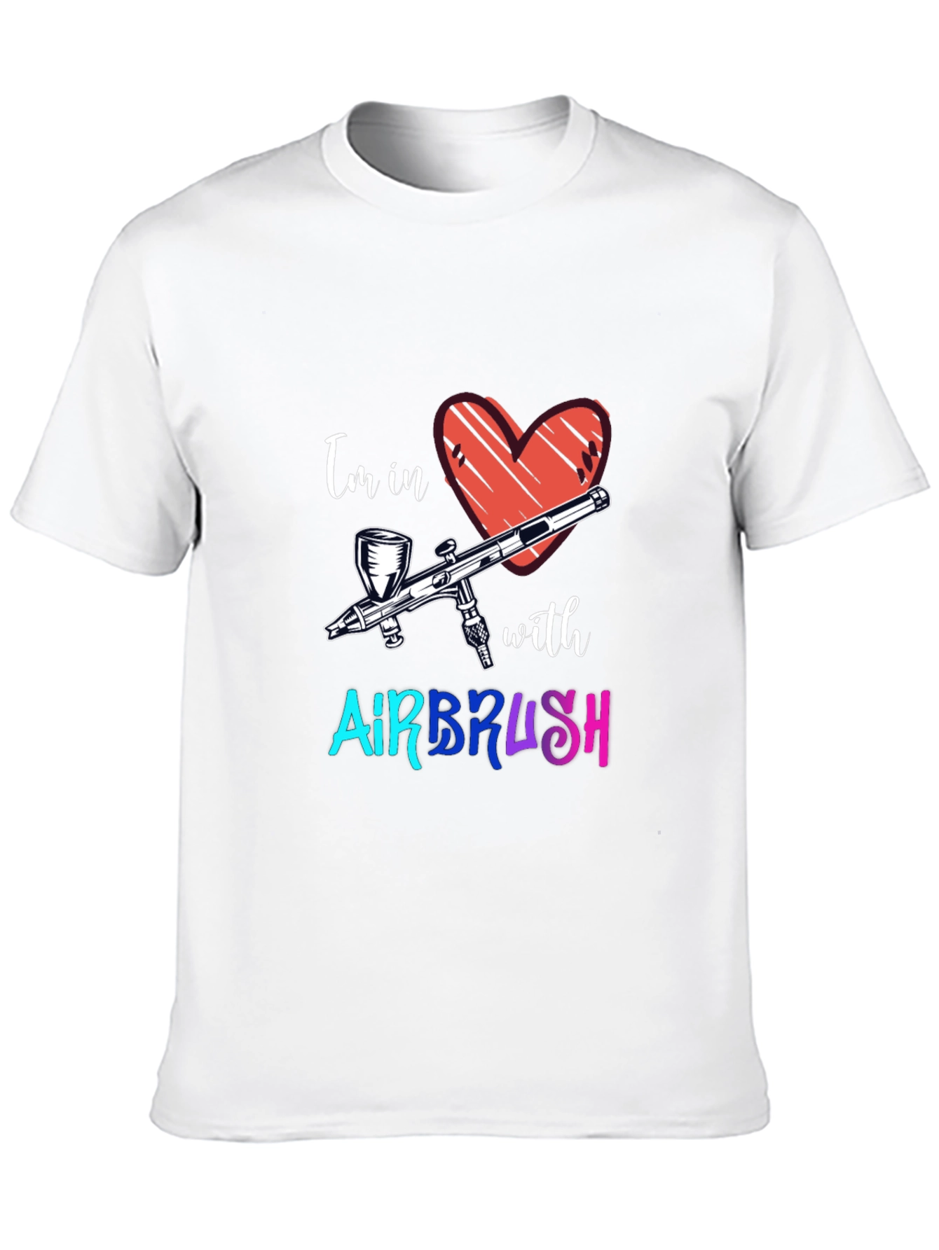 Airbrush Love Graphic Tee - Cool Artist Shirt
