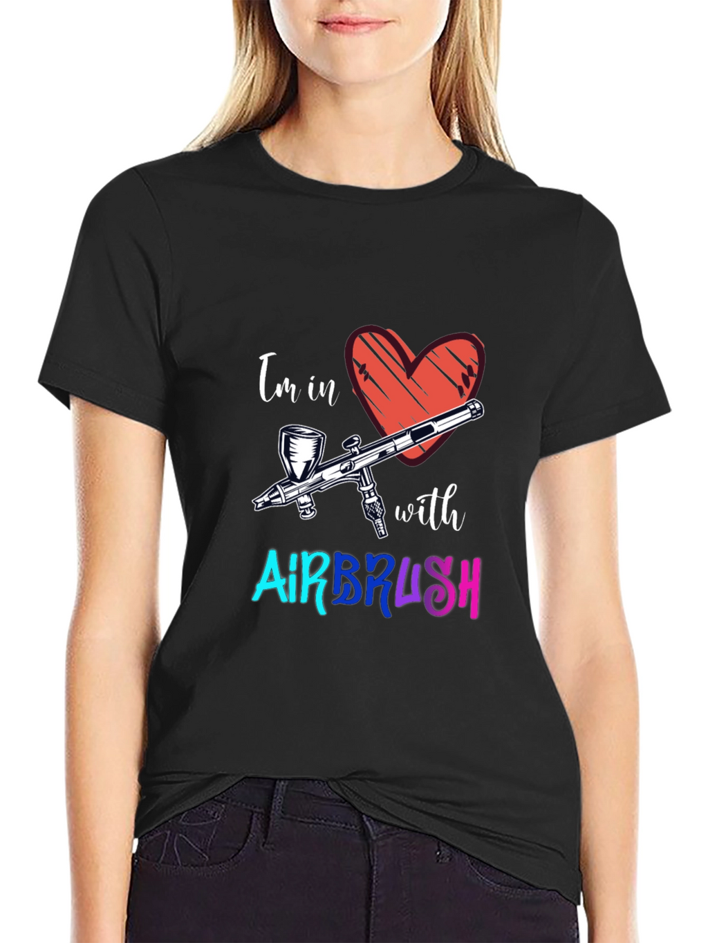 Airbrush Love Graphic Tee - Cool Artist Shirt