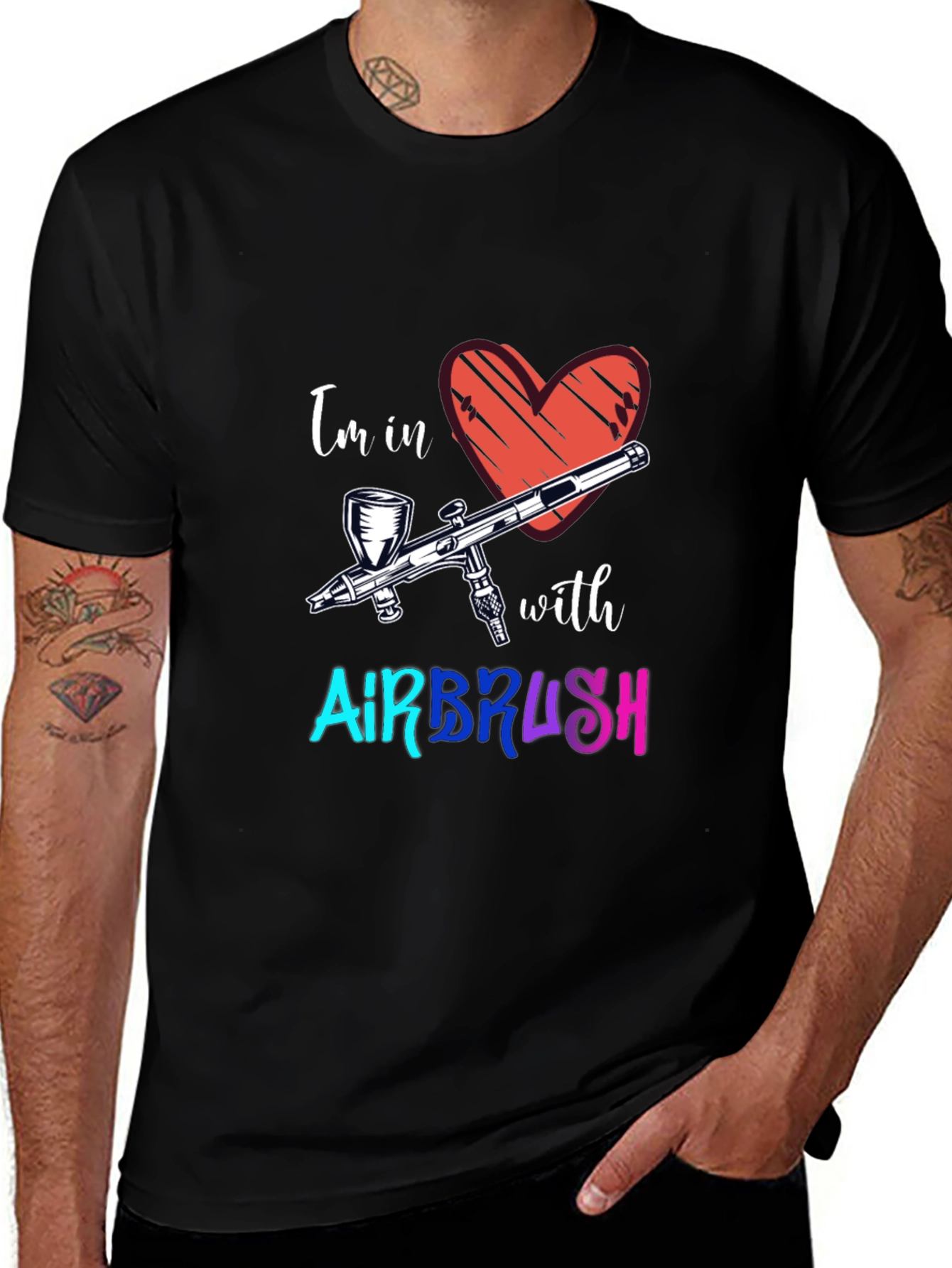 Airbrush Love Graphic Tee - Cool Artist Shirt