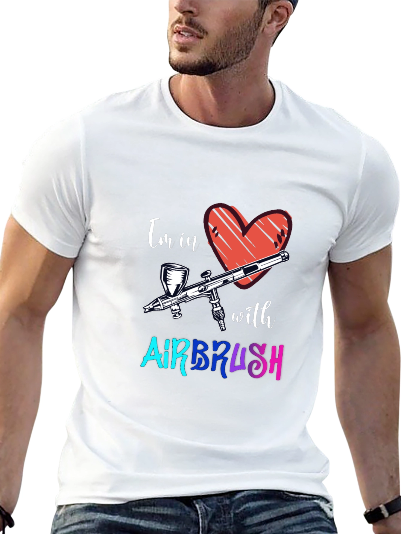 Airbrush Love Graphic Tee - Cool Artist Shirt