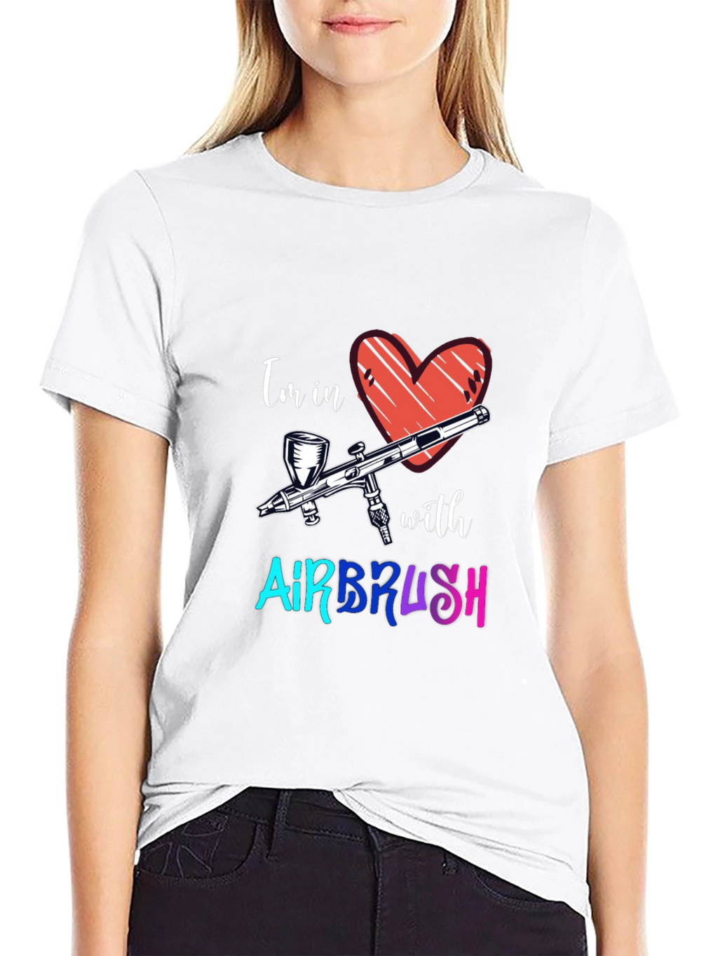 Airbrush Love Graphic Tee - Cool Artist Shirt