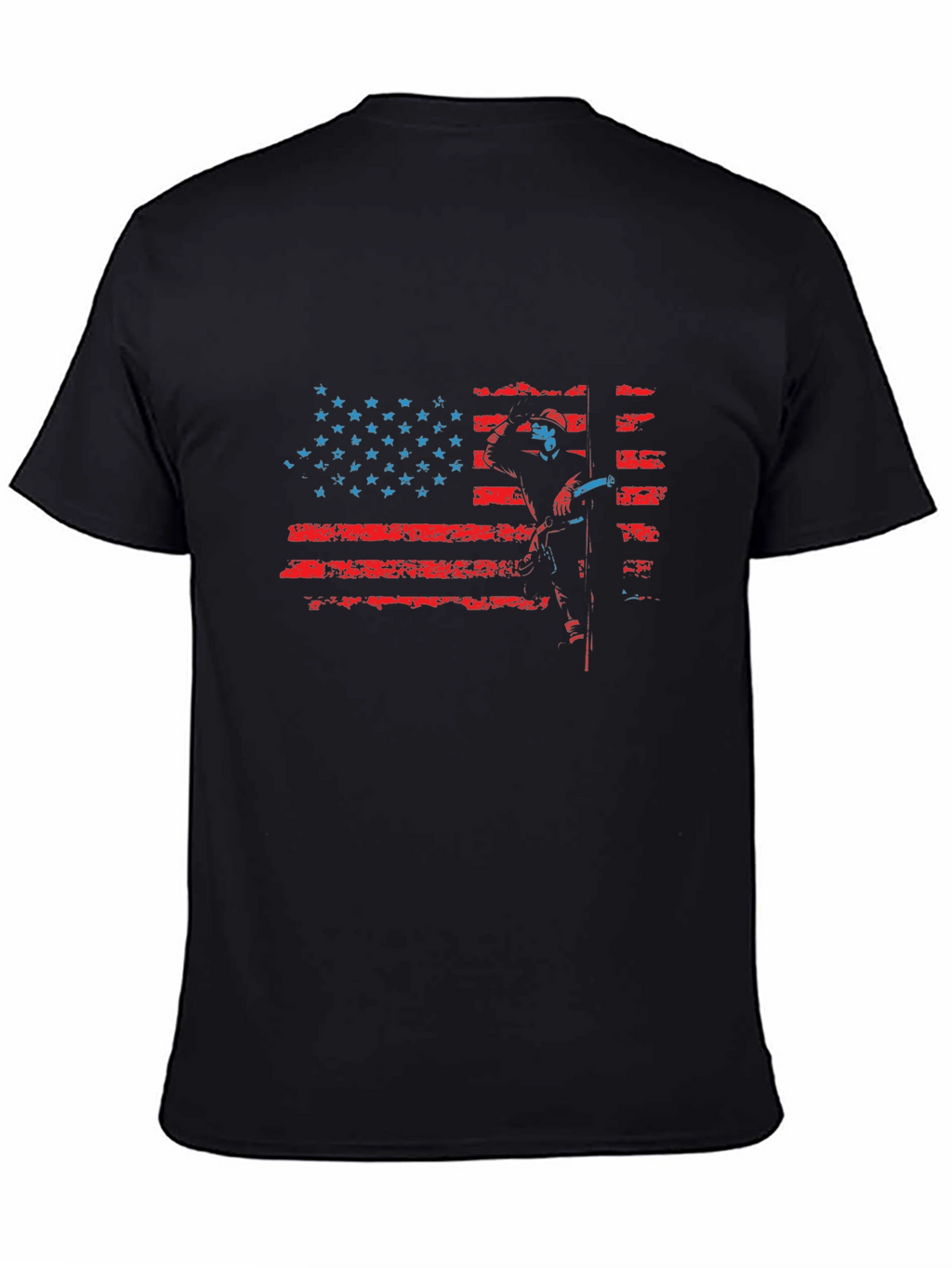 Patriotic Firefighter American Flag T-Shirt