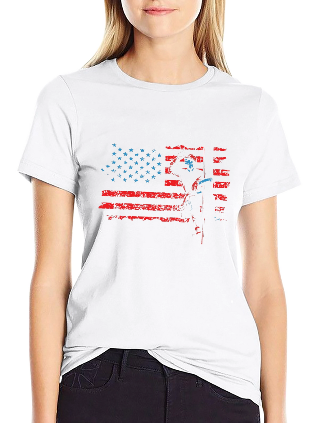 Patriotic Firefighter American Flag T-Shirt