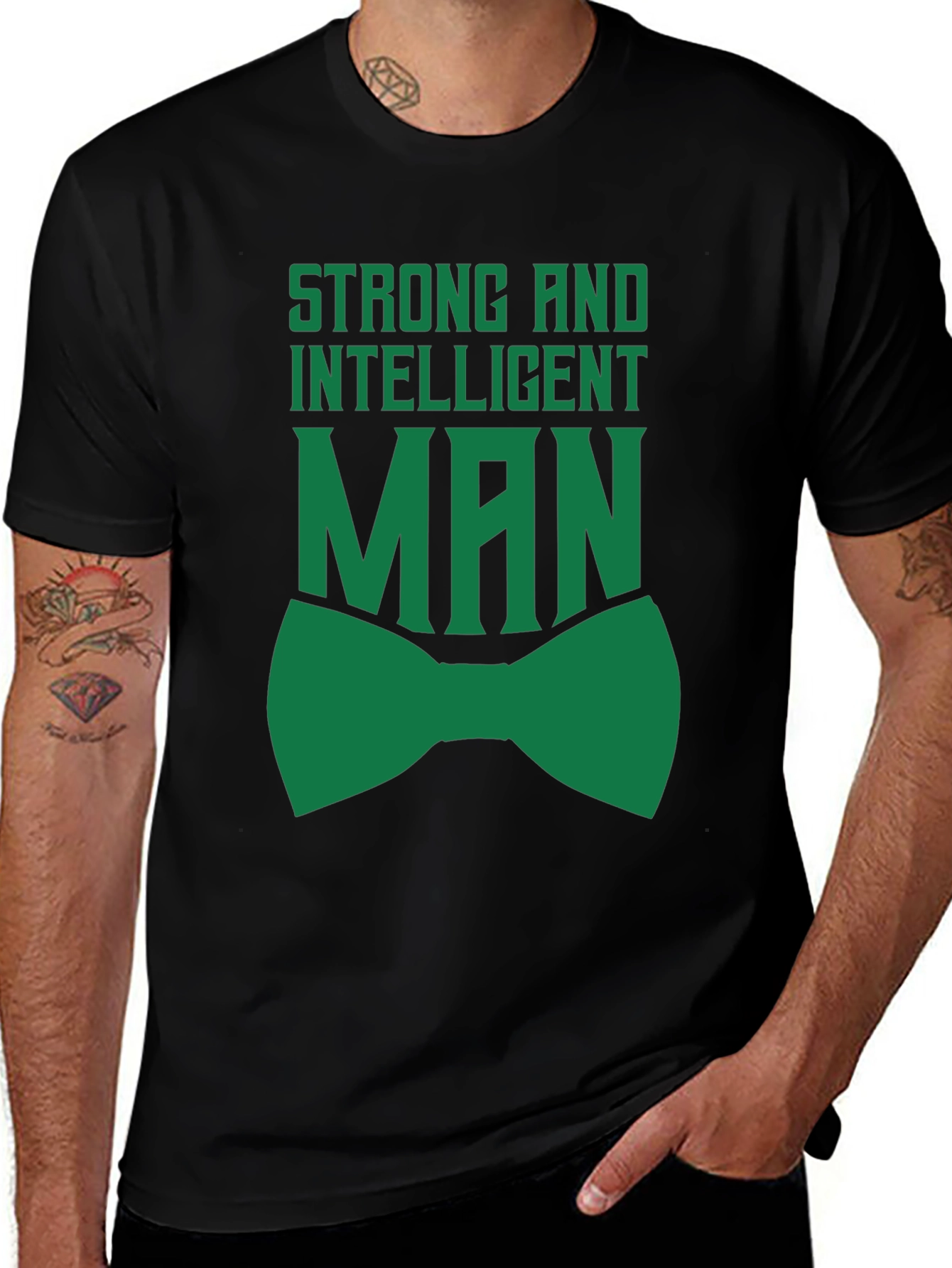 Strong Intelligent Man T-Shirt Black