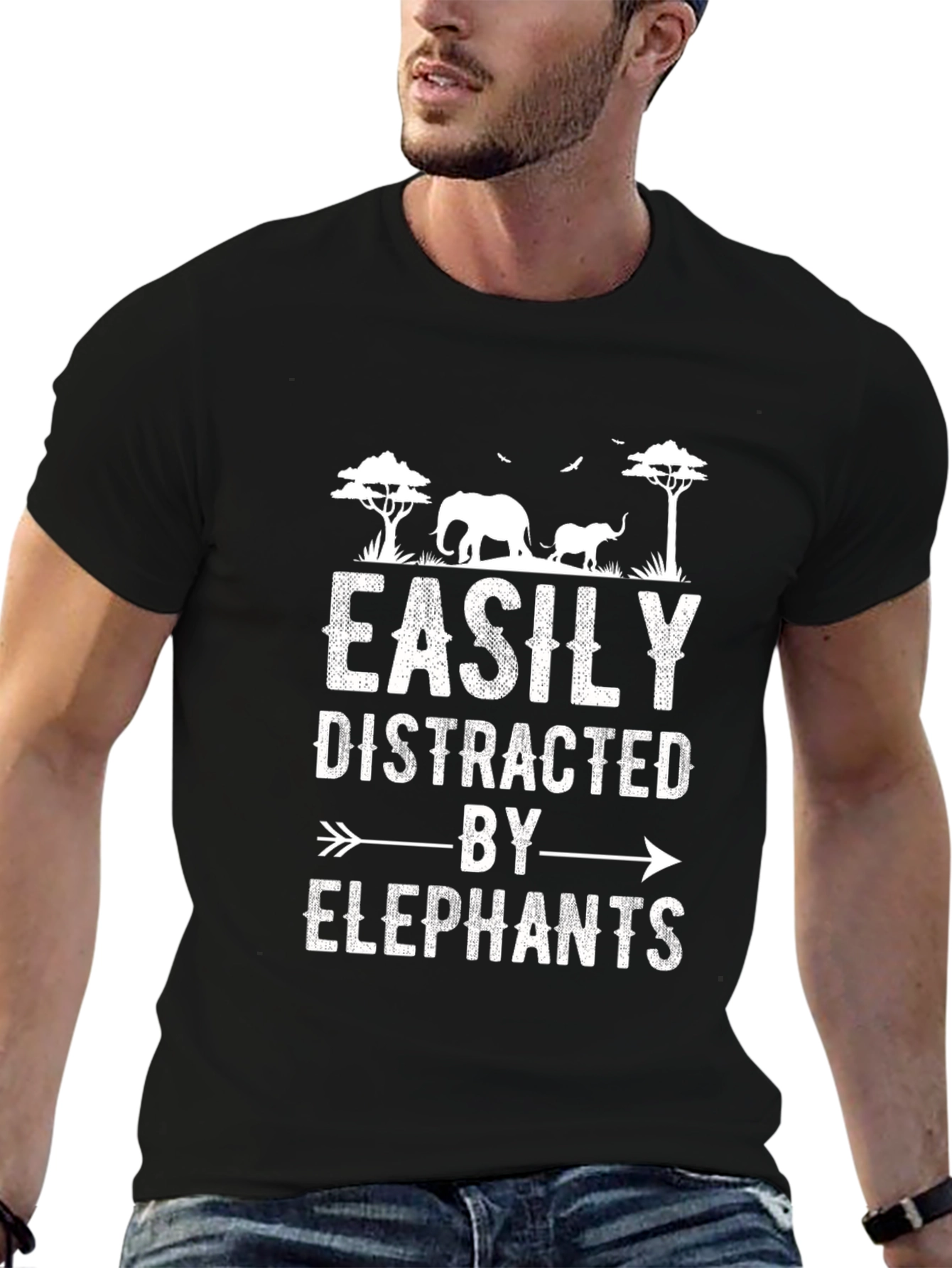 Easily Distracted by Elephants T-Shirt