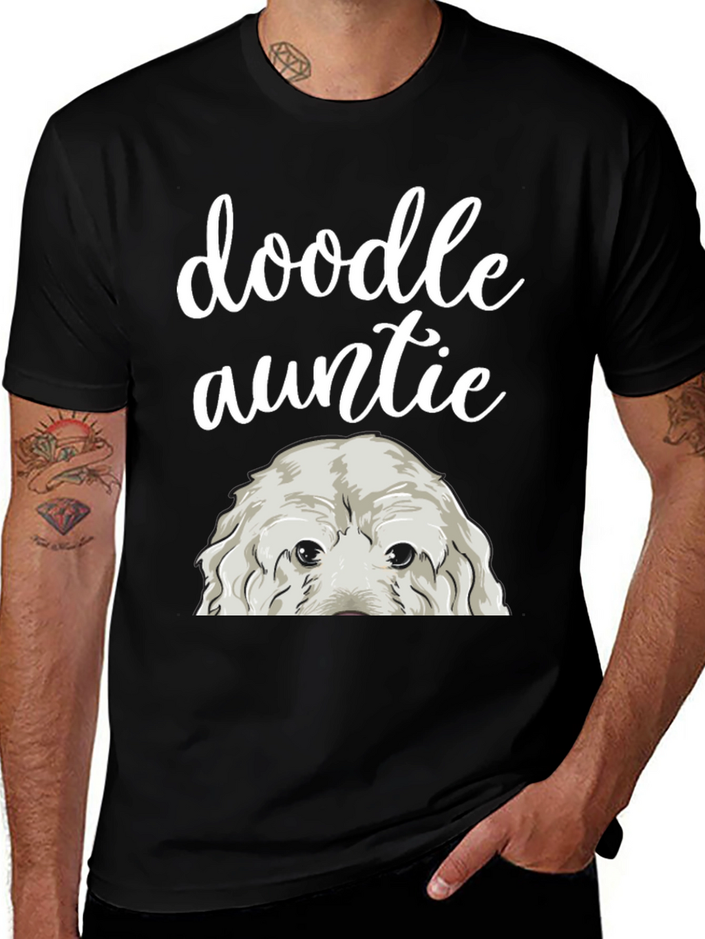 Doodle Auntie T-Shirt | Goldendoodle Dog Lover Tee