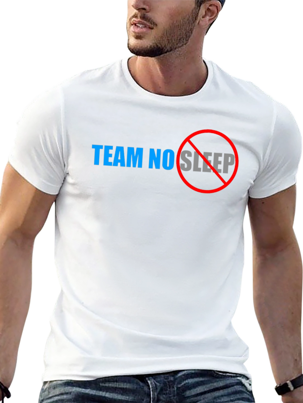 Team No Sleep Graphic Tee - Black Cotton Shirt