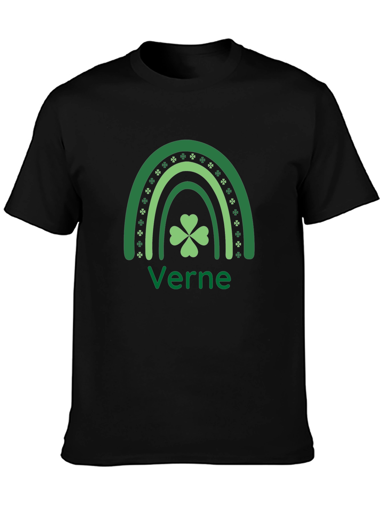 St. Patricks Day Verne T-Shirt Clover Rainbow