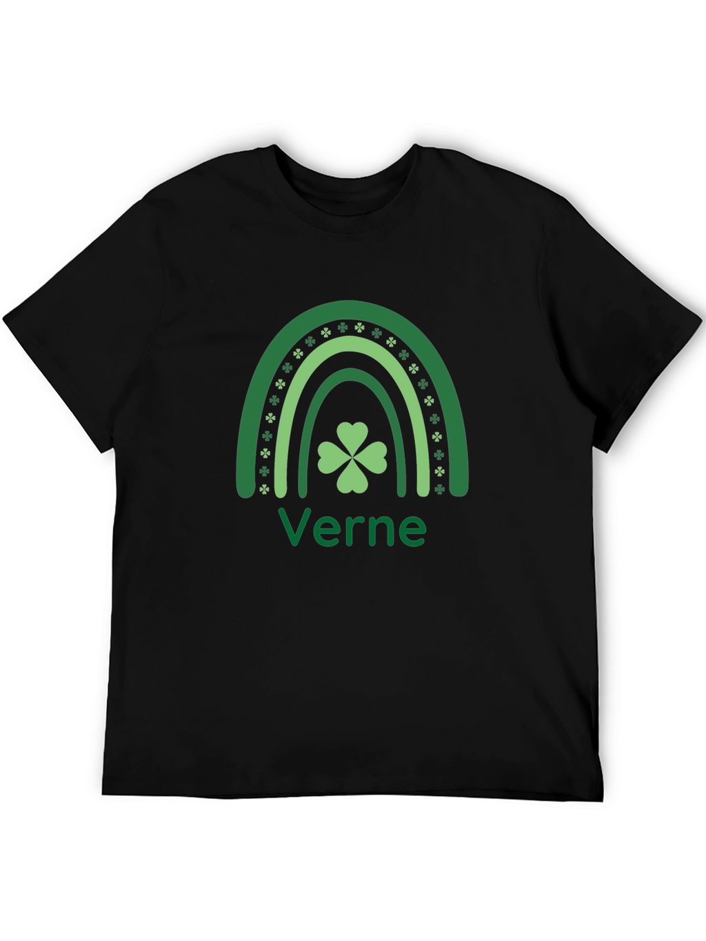 St. Patricks Day Verne T-Shirt Clover Rainbow
