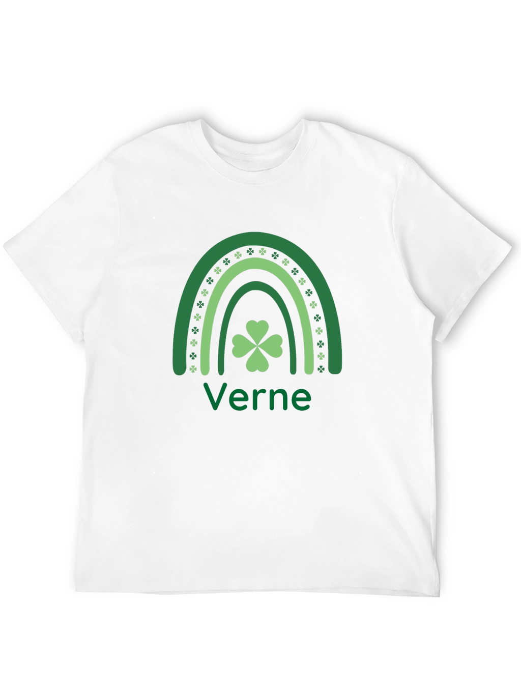 St. Patricks Day Verne T-Shirt Clover Rainbow