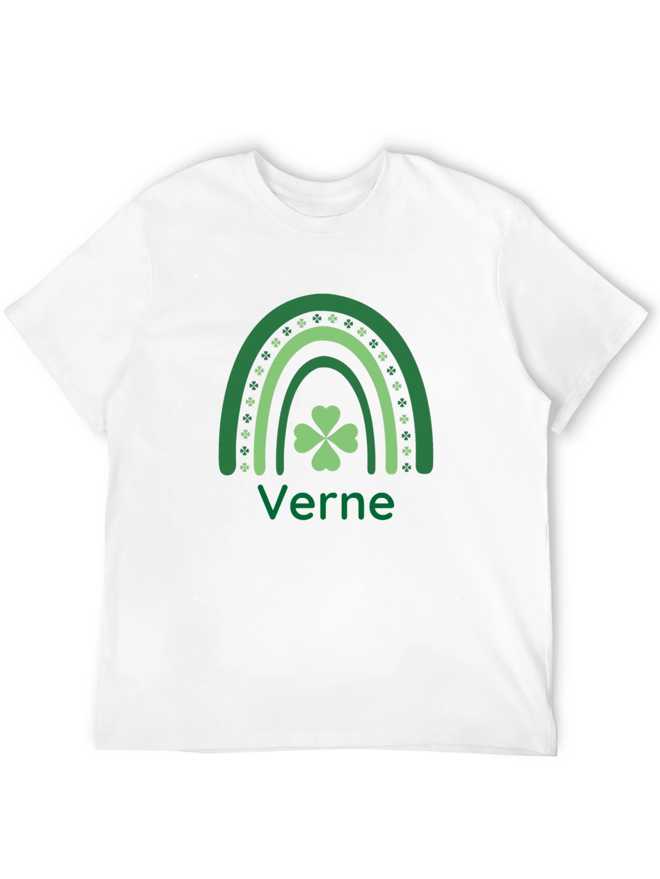 St. Patricks Day Verne T-Shirt Clover Rainbow