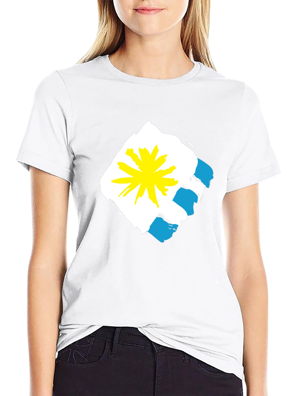 Abstract Graphic Tee - Black Casual Shirt