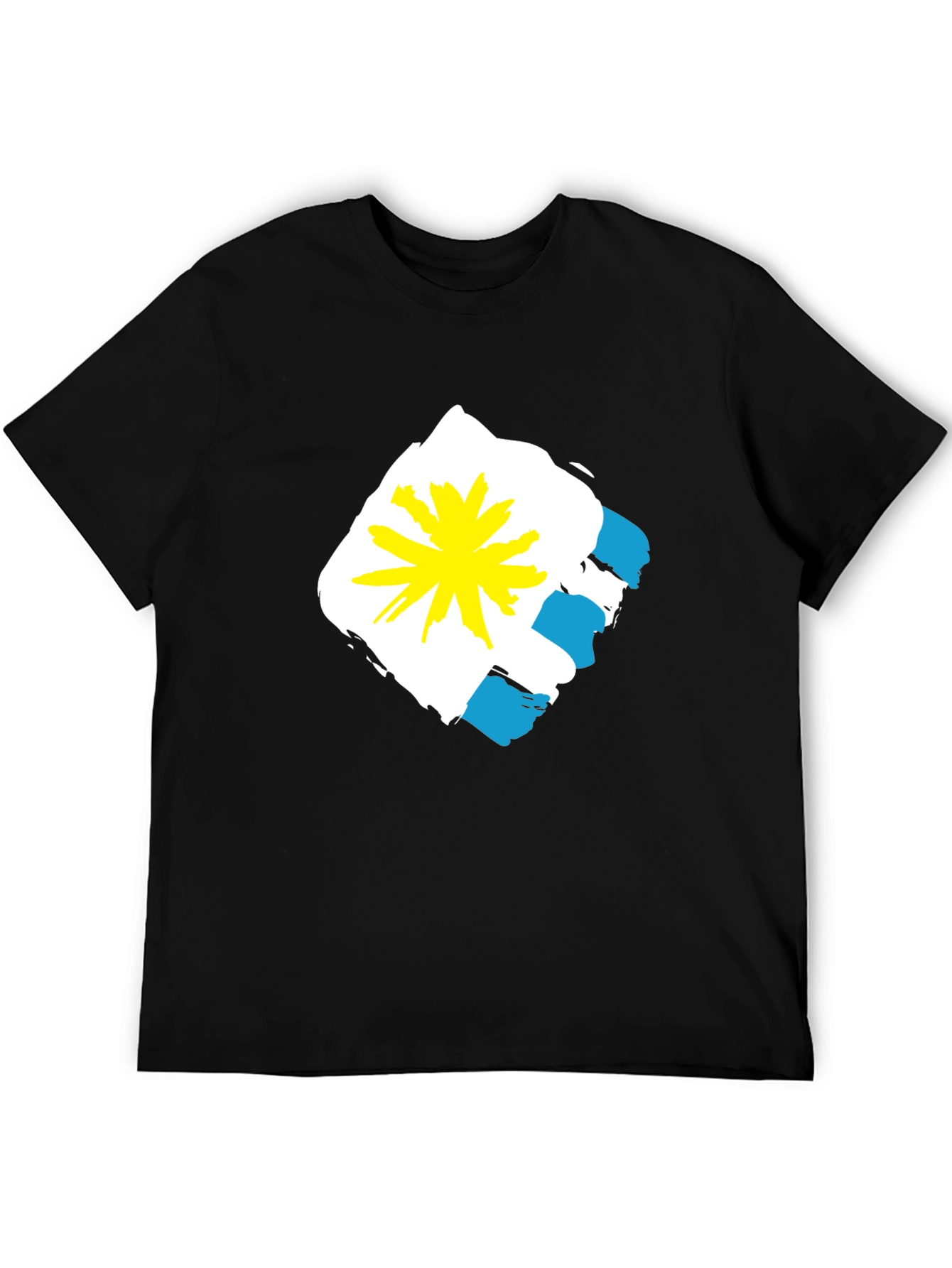 Abstract Graphic Tee - Black Casual Shirt