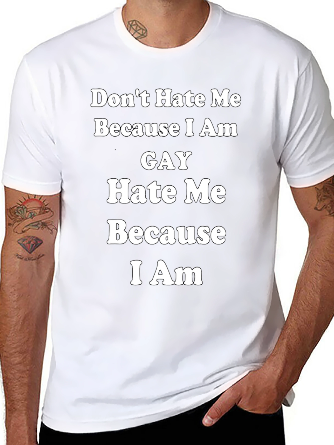 Gay Pride T-Shirt: Dont Hate Me