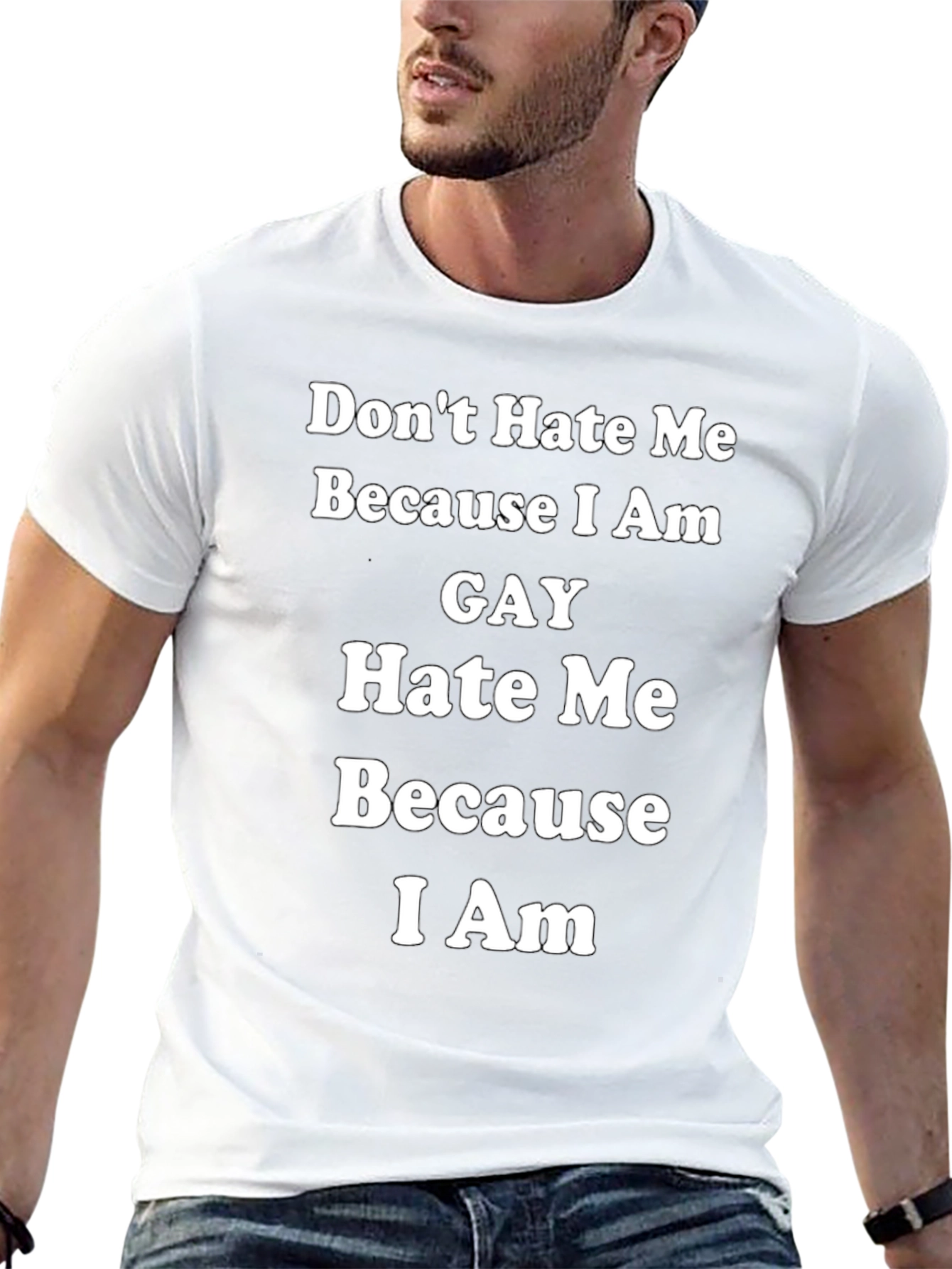 Gay Pride T-Shirt: Dont Hate Me