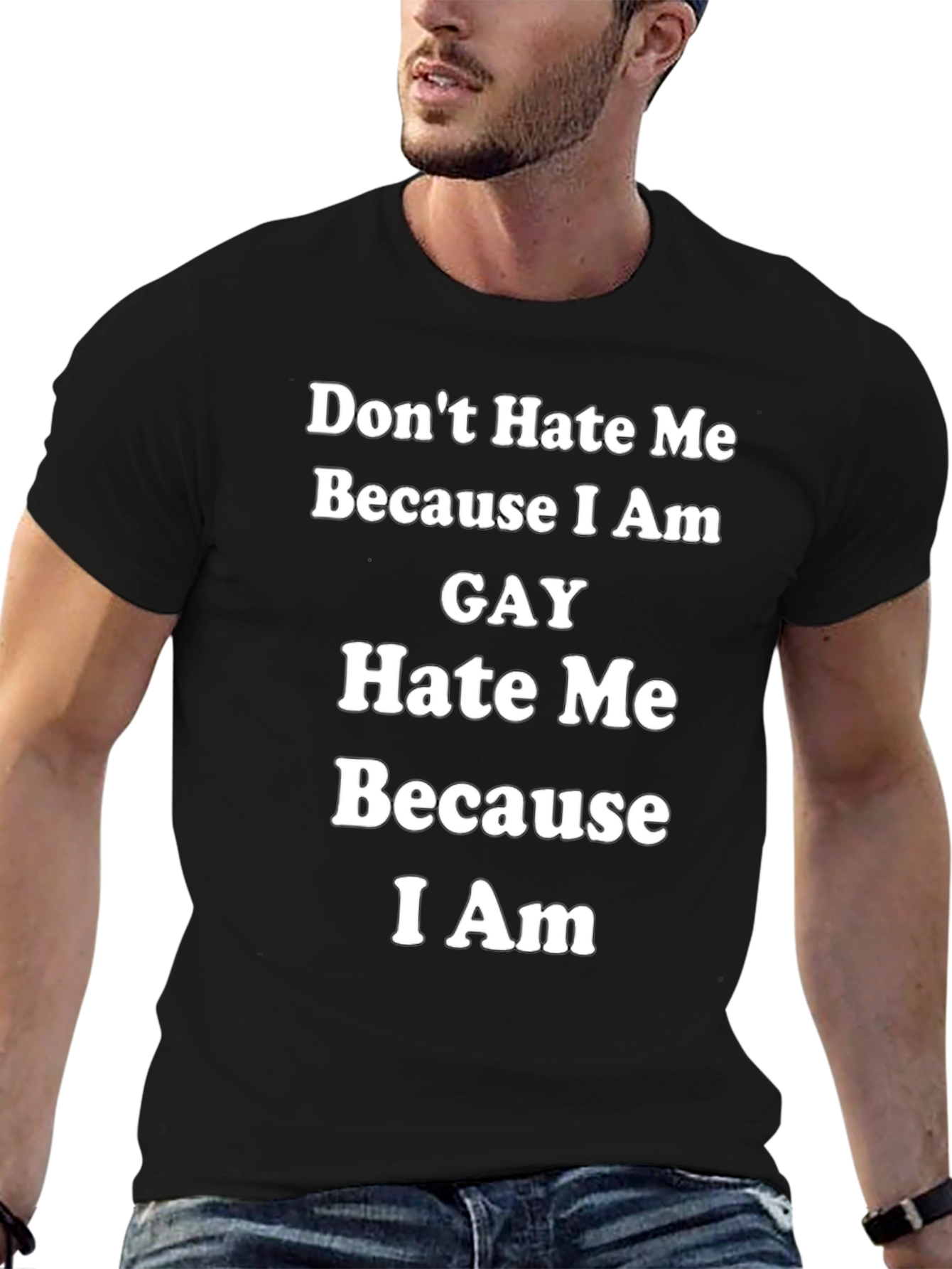 Gay Pride T-Shirt: Dont Hate Me