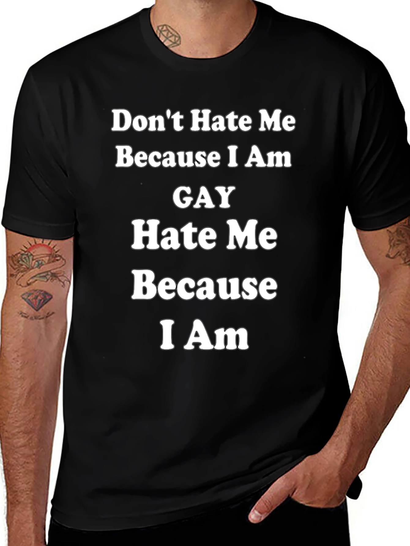 Gay Pride T-Shirt: Dont Hate Me