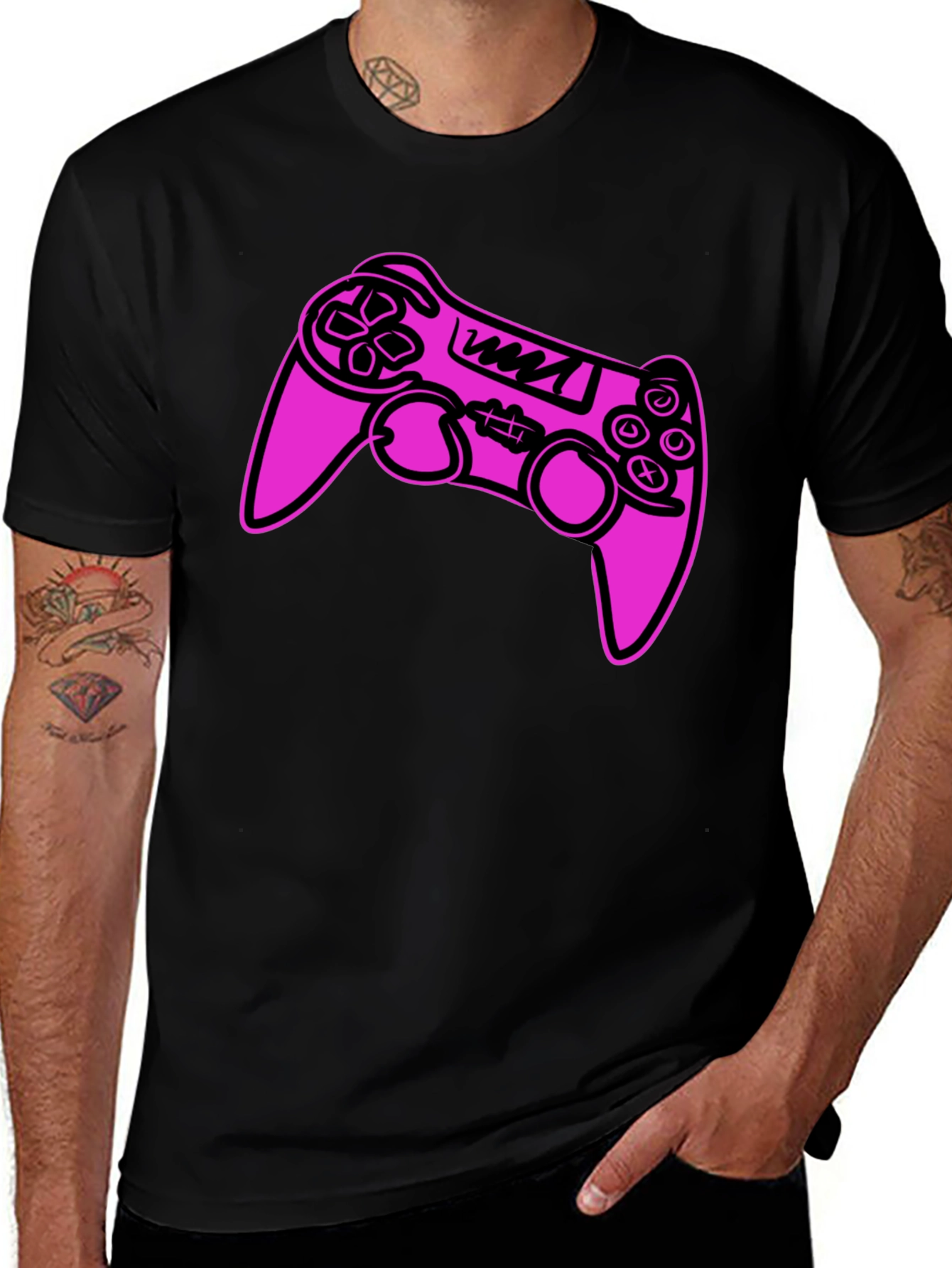 Gamer T-Shirt - Controller Design - Black