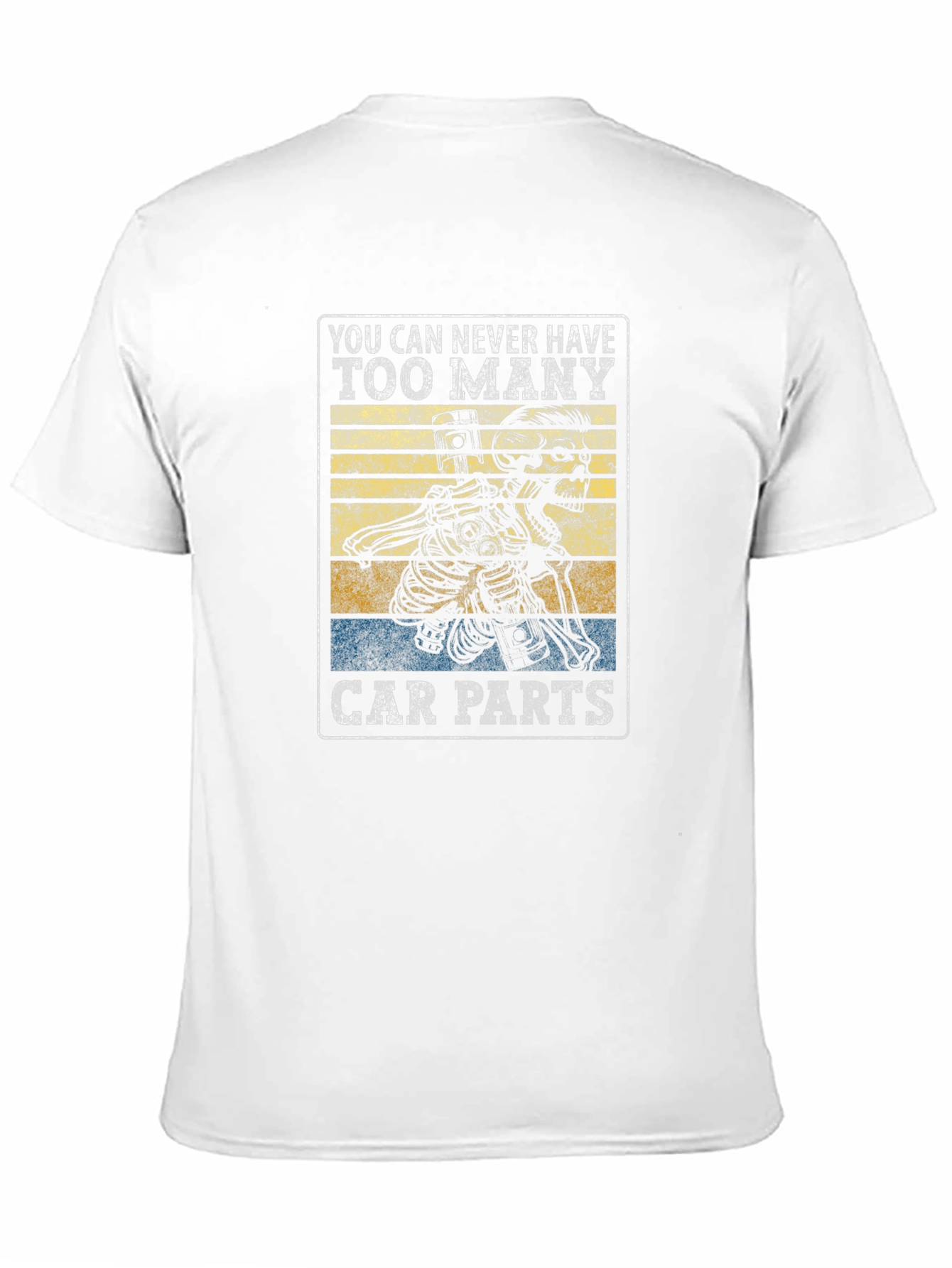 Skeleton Car Parts Graphic T-Shirt - Mechanic Gift