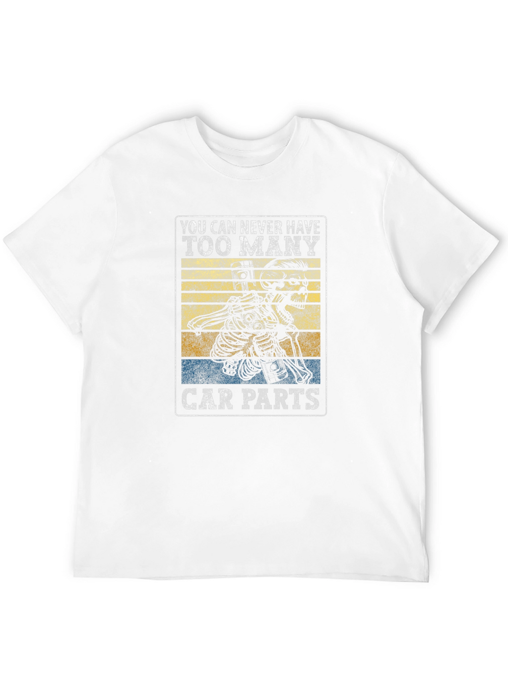 Skeleton Car Parts Graphic T-Shirt - Mechanic Gift