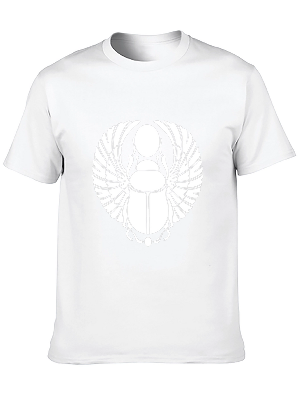 Black T-Shirt with Egyptian Scarab Beetle Design