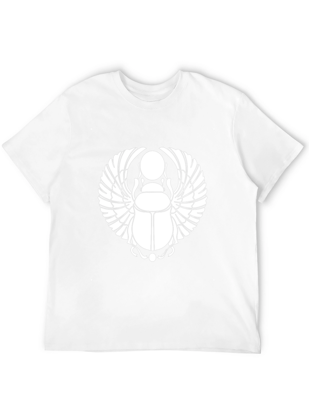 Black T-Shirt with Egyptian Scarab Beetle Design