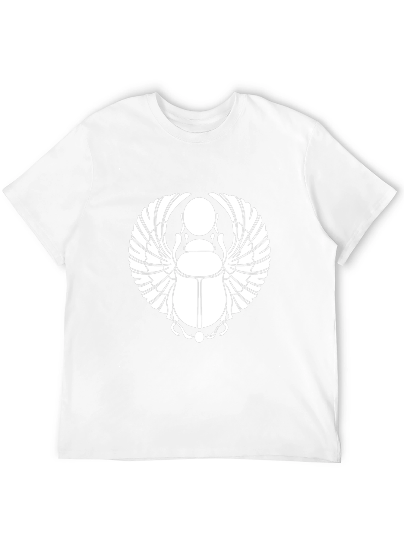 Black T-Shirt with Egyptian Scarab Beetle Design