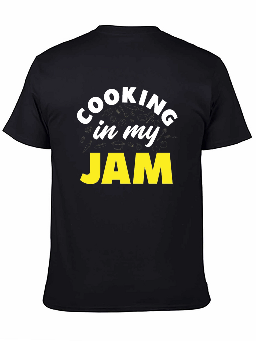 Cooking In My Jam Black Graphic Tee